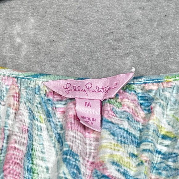 Lilly Pulitzer Top Womens Size M Linzy Tassel Sea Salt And Sun Colorful Knit - Picture 8 of 12